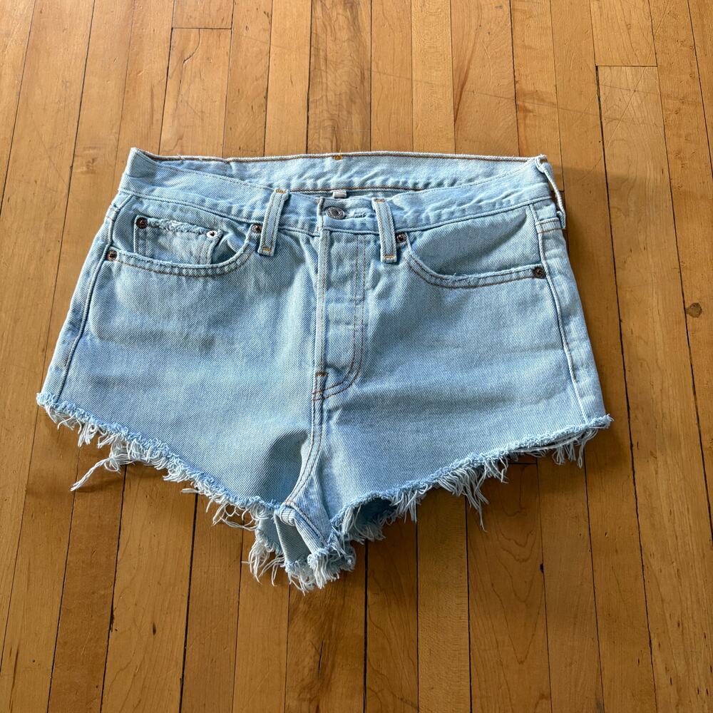 Levi's Light Blue Jean Shorts